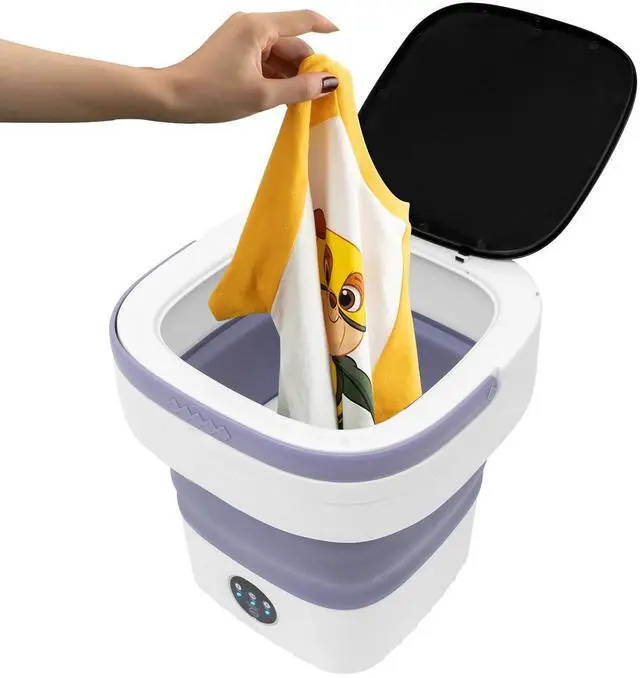 Main image of Portable Washing Machine, 12L Large Capacity Laundry Washer Cleaning for Underwear, Baby Clothes and Small Clothes, Mini Washer Foldable Washing Machine for Apartments Dorm Camping (Purple)