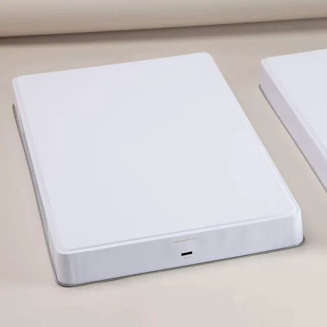 Alt view image 2 of 3 - Set of 2 Extra Deep Burner Covers for Electric or Gas Stove Burners, | White, 19.5 -x 11.75 -and 1.75 -Thick - Create a Counter Space and Hide Spills on the Stove, Each Cover Protects 2 Burners