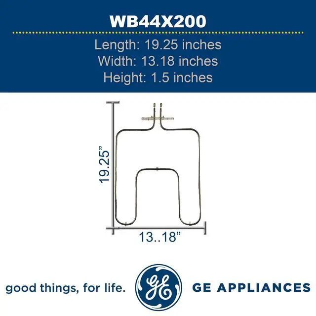 Alt view image 3 of 3 - WB44X200 nuine OEM Lower Bake Element 240V for Electric Ovens