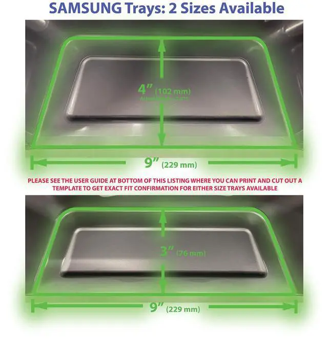 Alt view image 5 of 6 - Refrigerator Drip Catcher Trays for Samsung Refrigerators, Exact Fit, Select Models (Slate Grey, 3")