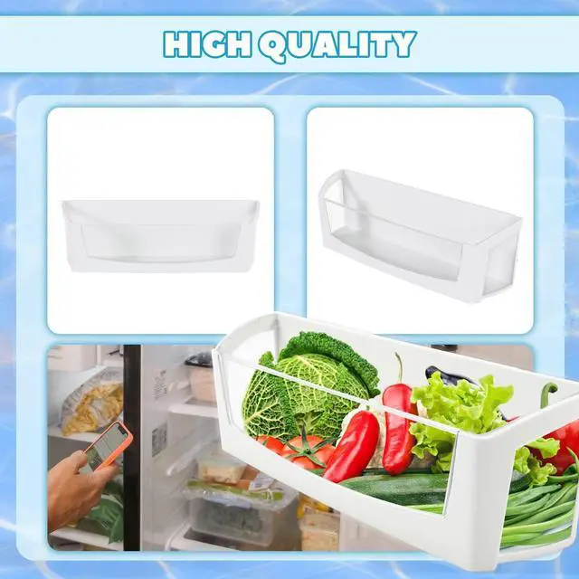 Alt view image 3 of 6 - W10212139 WPW10212139 AP6017170 Replacement Refrigerator Door Shelf Bin Compatible with Whirlpool Refrigerator Replacement for PS11750465 1547748 AH2362947 EA2362947