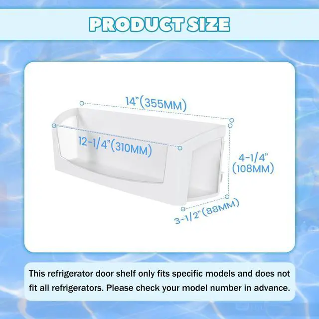 Alt view image 6 of 6 - W10212139 WPW10212139 AP6017170 Replacement Refrigerator Door Shelf Bin Compatible with Whirlpool Refrigerator Replacement for PS11750465 1547748 AH2362947 EA2362947