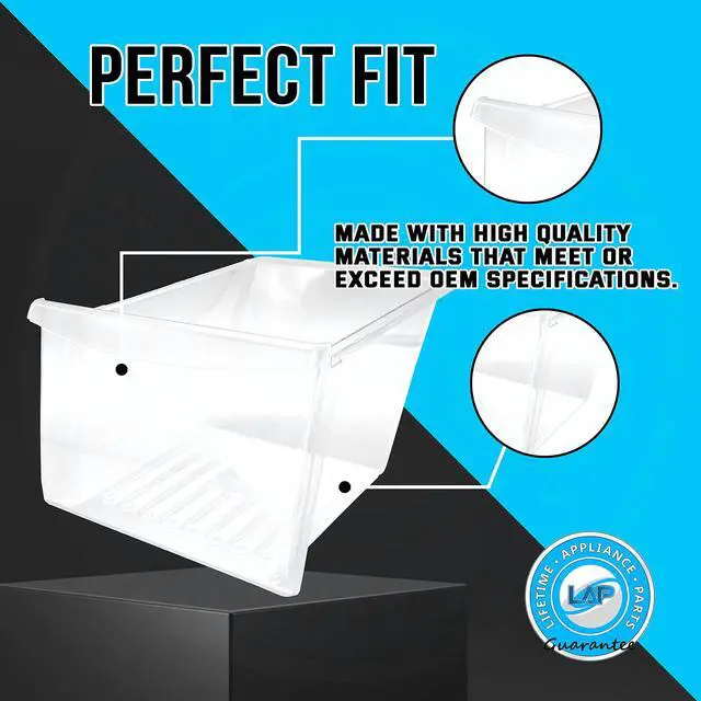 Alt view image 3 of 6 - UPGRADED Appliance 240364503 Meat Pan Crisper Bin Compatible with Frigidaire Refrigerator