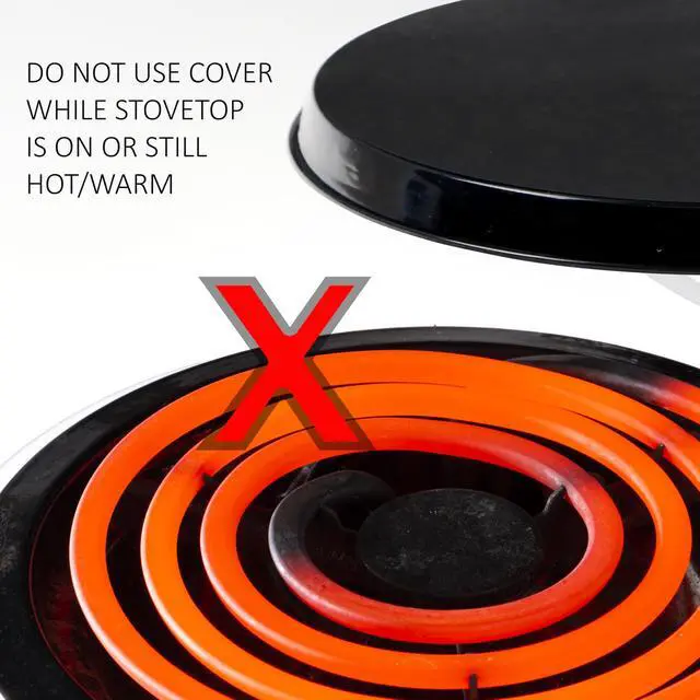 Alt view image 5 of 7 - Burner Covers For Electric Stovetop, Decorative Lightweight Tin Covers, Set of 4 (2-8 inch & 2-10 inch), Conceals Messy Drip Pans, Coffee