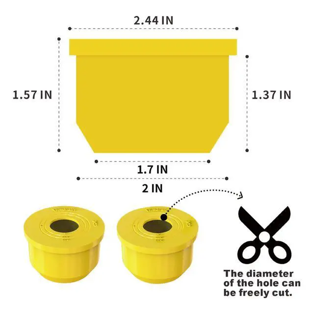Alt view image 3 of 6 - Washing Machine Drain Outlet Plug, Silicone Sealing Plug for 1" ~ 1 1/2" Inlet Pipe, Durable & Easy to Install, Sewer Seal Coupler for Washing Machine Box (2" Outlet)