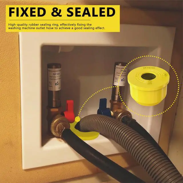Alt view image 5 of 6 - Washing Machine Drain Outlet Plug, Silicone Sealing Plug for 1" ~ 1 1/2" Inlet Pipe, Durable & Easy to Install, Sewer Seal Coupler for Washing Machine Box (2" Outlet)