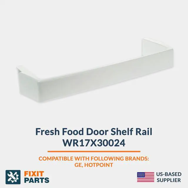 Alt view image 2 of 6 - WR17X30024 OEM Fresh Food Door Shelf Rail For GE Hotpoint Refrigerators | Replaces WR17X21154 4960537 AP6995233 PS16220233 EAP16220233 PD00064430