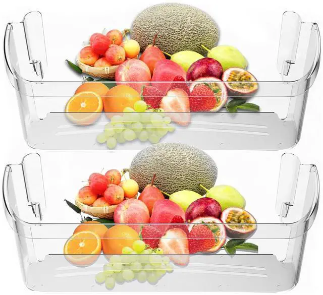 Alt view image 2 of 7 - 242126602 Refrigerator Door Bin Shelf (Bottom) Compatible with Frigidaire Electrolux Refrigerator AP6278233 FFSS2625TS0 AP6278233 PS12364199 EAP12364199 Replacement Side Rack Basket Clear 2PCs