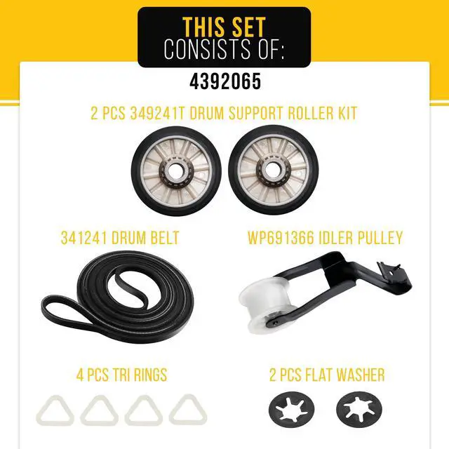 Alt view image 4 of 7 - Dryer Repair Kit for Amana NGD4705EW1