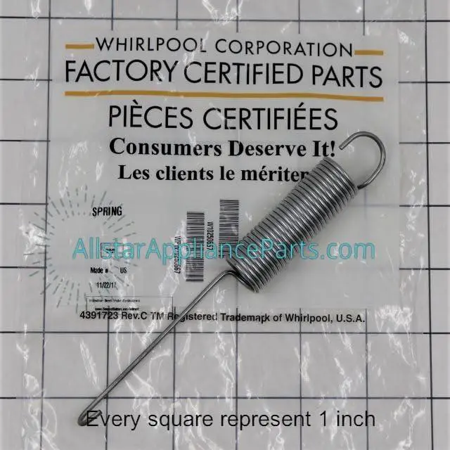 Alt view image 2 of 4 - WPW10250667 Washing Machine Suspension Spring