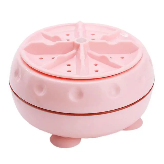 Main image of Portable Mini USB Washing Machine, Convenient Mini Turbo Washing Machine, USB Travel Ultrasonicturbo Clothes Washer Suitable for Home, Business, Rv, College, Camping, Cleaning Socks Underwear (Pink)