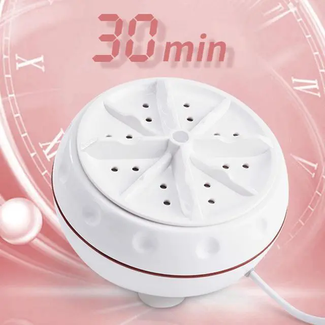 Alt view image 5 of 7 - Portable Mini USB Washing Machine, Convenient Mini Turbo Washing Machine, USB Travel Ultrasonicturbo Clothes Washer Suitable for Home, Business, Rv, College, Camping, Cleaning Socks Underwear (Pink)