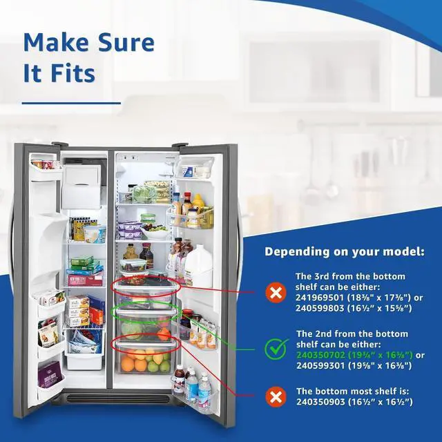 Alt view image 4 of 6 - UPGRADED Appliance 240350702 Upper Crisper Pan Cover Compatible with Frigidaire Refrigerator