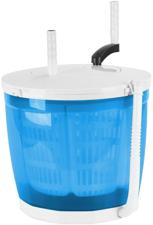 Main image of 2 In1 Manual Clothes Washer, Portable Hand Crank Washing Machine Mini Dryer Spinner Labor Compact Laundry Machine for Camping, Dorm, Travel, No Electricity Needed, Suction Cup Base, 2kg Capacity Sky