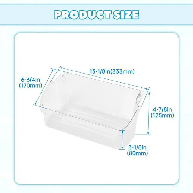 Alt view image 6 of 7 - 240324502 AP2549806 PS429767 Replacement Refrigerator Door Bin Shelf Compatible with Frigidaire Kenmore Electrolux Refrigerator Replacement for 844402 AP429767-1 PC Clear