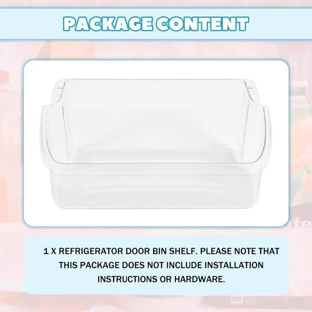 Alt view image 7 of 7 - 240324502 AP2549806 PS429767 Replacement Refrigerator Door Bin Shelf Compatible with Frigidaire Kenmore Electrolux Refrigerator Replacement for 844402 AP429767-1 PC Clear