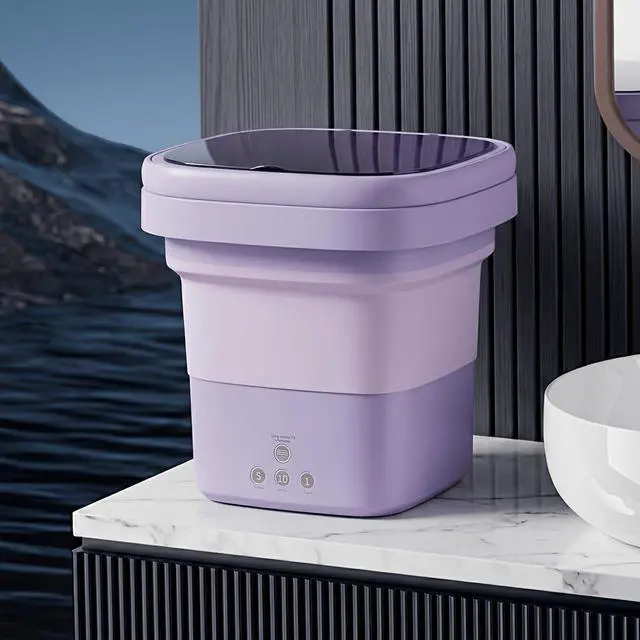 Main image of Portable Foldable Washer,Mini Washing Machine with Deep Cleaning Power-Ultra-Compact & Lightweight,Folds Flat for Easy Storage (Great for Camping,Apartments,and Gifts)
