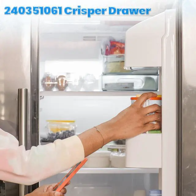 Alt view image 2 of 7 - 240351061 Crisper Pan Drawer Compatible with Frigidaire Refrigerator Freezer AP4424911 240351005 240351062 Plastic (PC) Replacement Only Clear