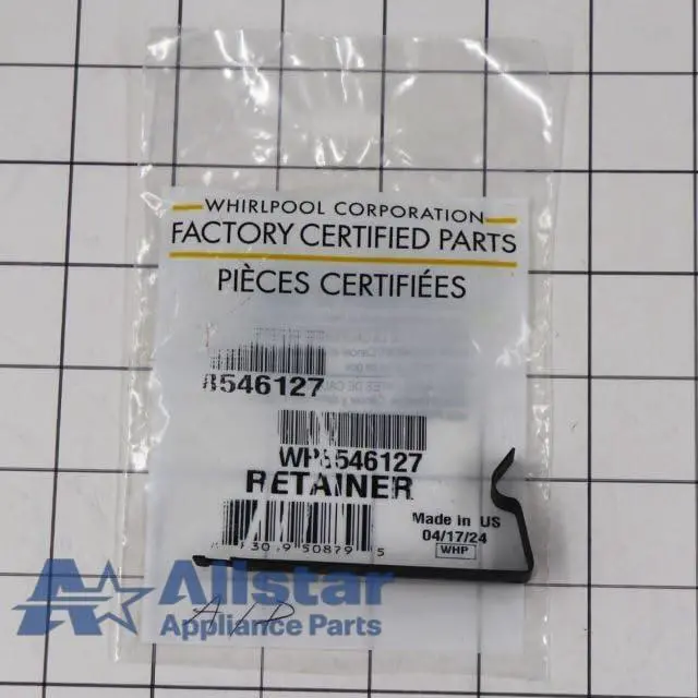 Alt view image 2 of 6 - WP8546127 Black Stainless Steel Washing Machine Drain Pump Retainer Clip