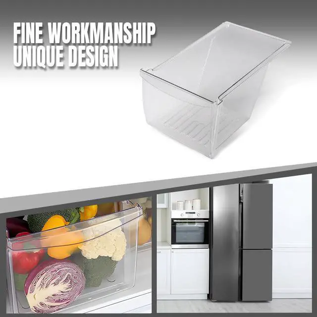 Alt view image 7 of 7 - Crisper Drawer Pan Clear Fit Frigidaire, Kenmore, Crosley, Westinghouse, Gibson, Kelvinator | Fit Models Beginning with FFTR18, FFHT18, FRT18 240337103, PS429854