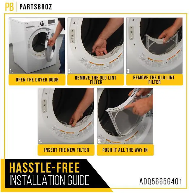 Alt view image 7 of 7 - Dryer Lint Filter Screen for Kenmore 796.81728000