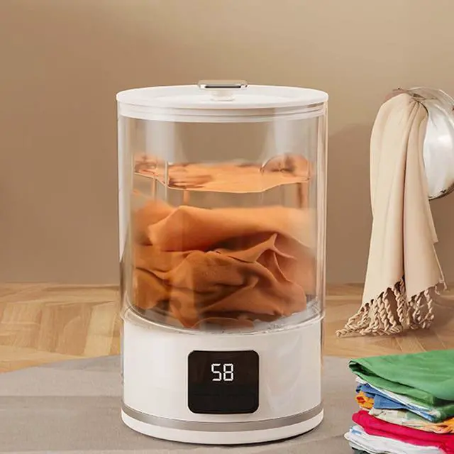 Alt view image 3 of 7 - Underwear Washing Machine - Travel Washing Machine | Rechargeable & Cordless Underwear Washer With 3 Modes Led Display | Aundry Cleaning Tools For Sock Pant, Small Apartment,College, Camping (White)