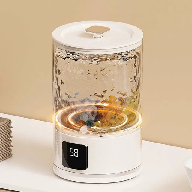Main image of Underwear Washing Machine - Travel Washing Machine | Rechargeable & Cordless Underwear Washer With 3 Modes Led Display | Aundry Cleaning Tools For Sock Pant, Small Apartment,College, Camping (White)