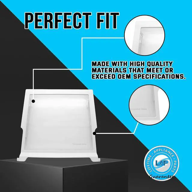Alt view image 2 of 5 - UPGRADED Appliance W10276341 Glass Shelf Compatible with Whirlpool Refrigerator - WPW10276341