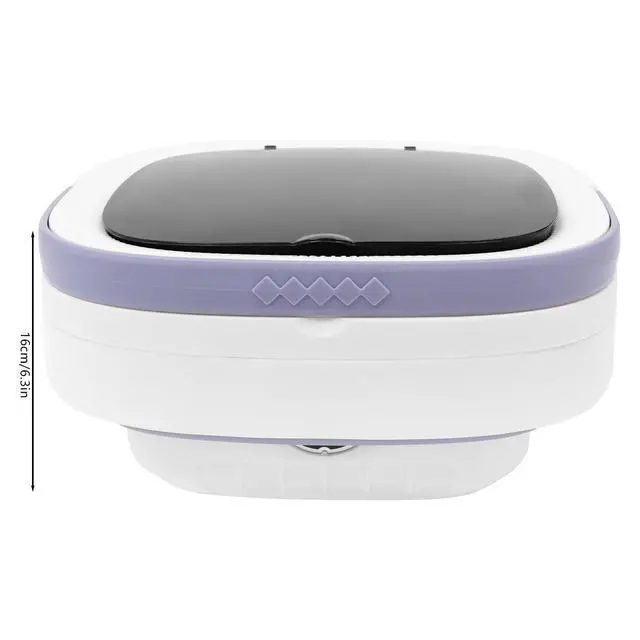 Alt view image 4 of 5 - Portable Washing Machine, 12L Mini Foldable Washer with 3 Modes Deep Cleaning for Underwear Small Items Apartment Dorm RV Travel laundry (Purple, 12L)