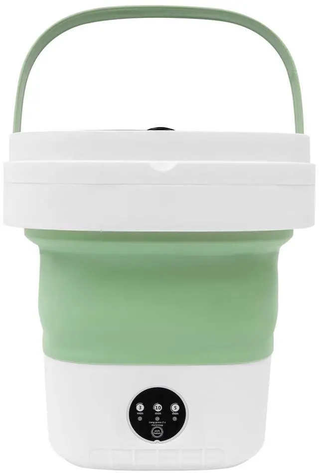 Main image of Electronic Underwear Washer Machine with Blue Light,12L Portable Foldable Mini Washing Machine with 3 Intelligent Cleaning Modes for Travel, Camping, Apartment, Dorm, Socks, Underwear,Green