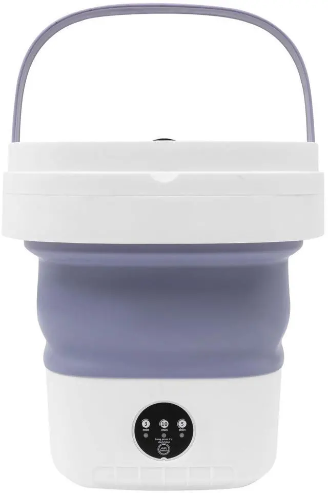Main image of Electronic Underwear Washer Machine with Blue Light,12L Portable Foldable Mini Washing Machine with 3 Intelligent Cleaning Modes for Travel, Camping, Apartment, Dorm, Socks, Underwear,Purple