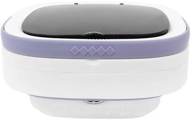 Alt view image 2 of 7 - Electronic Underwear Washer Machine with Blue Light,12L Portable Foldable Mini Washing Machine with 3 Intelligent Cleaning Modes for Travel, Camping, Apartment, Dorm, Socks, Underwear,Purple