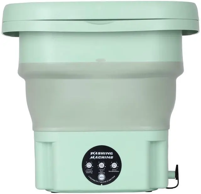 Main image of Portable Washing Machine, Folding Mini Washing Machine with Drain Basket, Portable Washer with Blue Light & Ultrasonic Washing for Apartment, Laundry, Camping, RV, Travel, Underwear