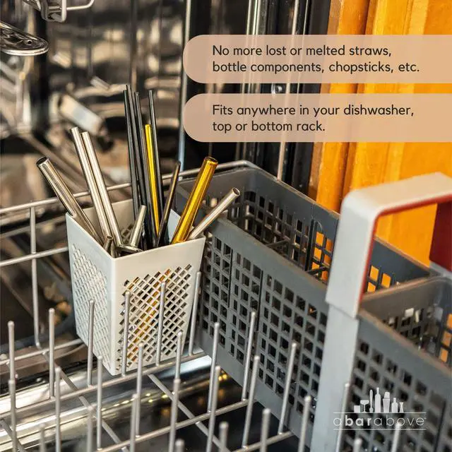 Alt view image 2 of 6 - Dishwasher Basket for Reusable Straws and Small Bar Tools | Caddy for Compact Bar Accessories, For Washing Cocktail Picks and Stir Sticks, Home or Commercial Use, Easy Clean, Great Pick