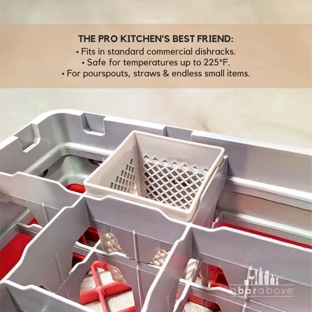 Alt view image 3 of 6 - Dishwasher Basket for Reusable Straws and Small Bar Tools | Caddy for Compact Bar Accessories, For Washing Cocktail Picks and Stir Sticks, Home or Commercial Use, Easy Clean, Great Pick
