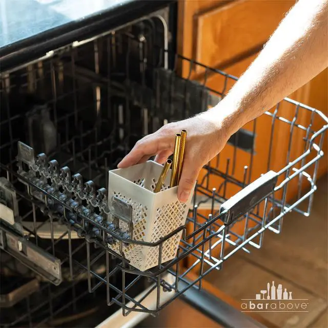 Alt view image 6 of 6 - Dishwasher Basket for Reusable Straws and Small Bar Tools | Caddy for Compact Bar Accessories, For Washing Cocktail Picks and Stir Sticks, Home or Commercial Use, Easy Clean, Great Pick