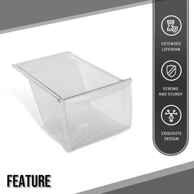 Alt view image 4 of 6 - Clear Crisper Drawer Pan | Fit Frigidaire, Kenmore, Crosley, Westinghouse, Gibson, Kelvinator