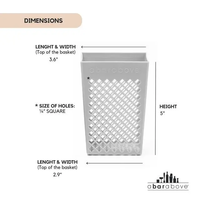 Alt view image 5 of 6 - Dishwasher Basket for Reusable Straws and Small Bar Tools | Caddy for Compact Bar Accessories, For Washing Cocktail Picks and Stir Sticks, Home or Commercial Use, Easy Clean, Great Pick