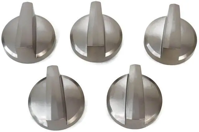 Main image of GE WB03X43926 Range Surface Burner Knob Kit (Stainless Steel)