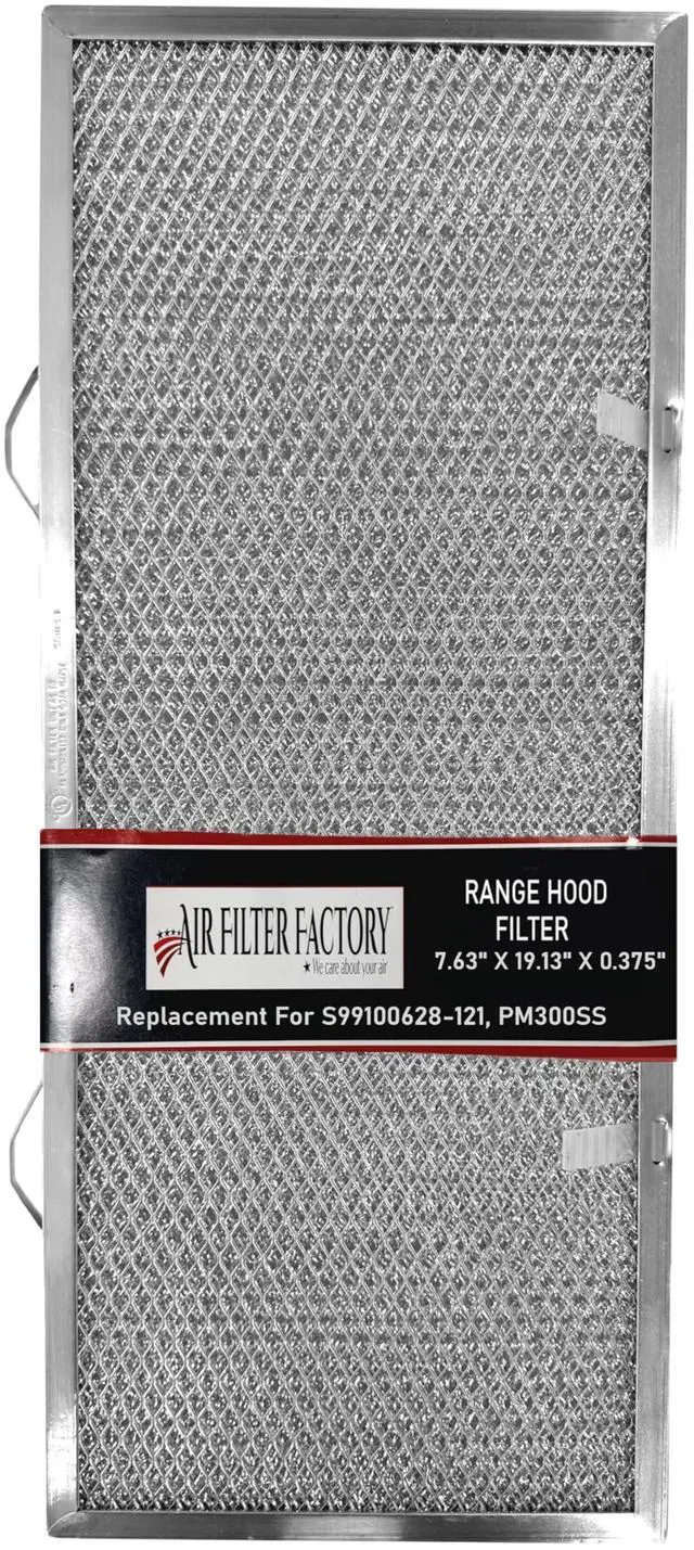 Main image of Replacement For S99100628-121, PM300SS Broan Grease Range Hood Filter 7.63 X 19.13 X 0.375 Inches