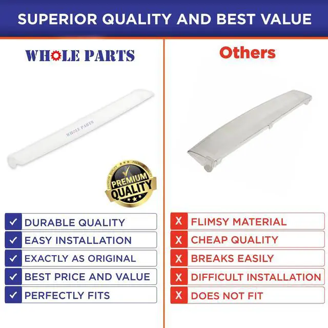 Alt view image 6 of 6 - Upgraded Refrigerator Tray Cover Assembly (Clear color) Part# ACW74118101 - Replacement & Compatible with Some LG and Kenmore Refrigerators