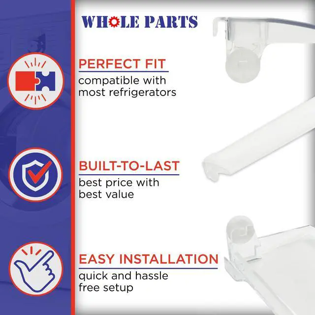 Alt view image 5 of 6 - Upgraded Refrigerator Tray Cover Assembly (Clear color) Part# ACW74118101 - Replacement & Compatible with Some LG and Kenmore Refrigerators
