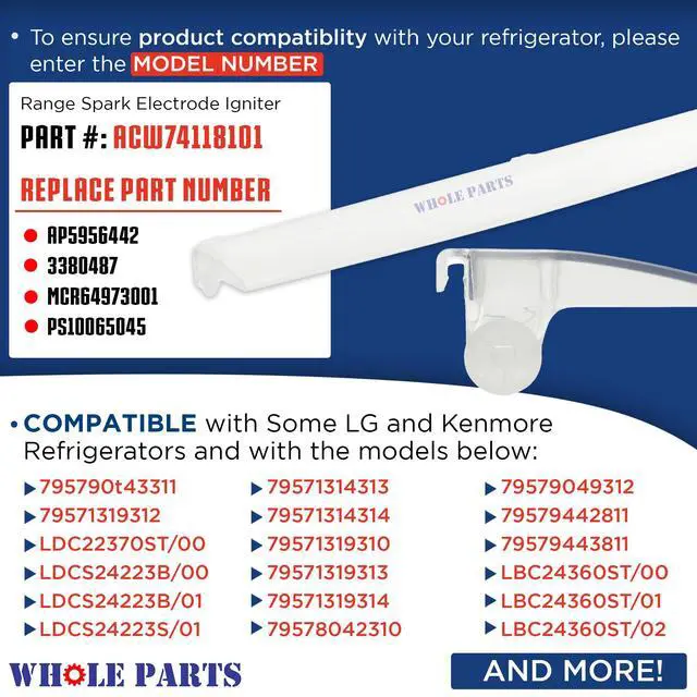 Alt view image 3 of 6 - Upgraded Refrigerator Tray Cover Assembly (Clear color) Part# ACW74118101 - Replacement & Compatible with Some LG and Kenmore Refrigerators