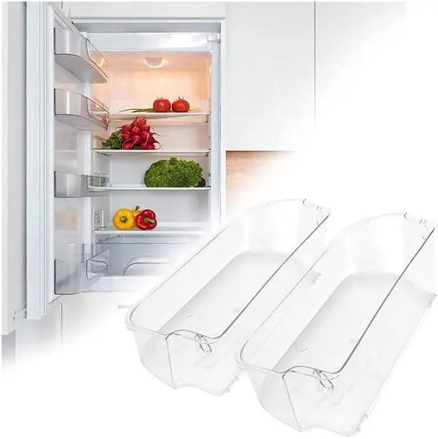 Main image of 2 X 240356402 Refrigerator Door Bin Shelf Compatible with Frigidaire Kenmore Refrigerator FGUS2642LF2 FGHS2631PF4A LFSS2612TF0 LFSS2612TE0 AP2549958 240430305 Replacement - 2Pcs Clear