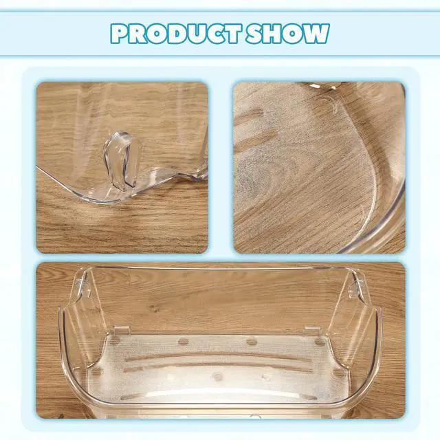 Alt view image 6 of 7 - 2 X 240356402 Refrigerator Door Bin Shelf Compatible with Frigidaire Kenmore Refrigerator FGUS2642LF2 FGHS2631PF4A LFSS2612TF0 LFSS2612TE0 AP2549958 240430305 Replacement - 2Pcs Clear