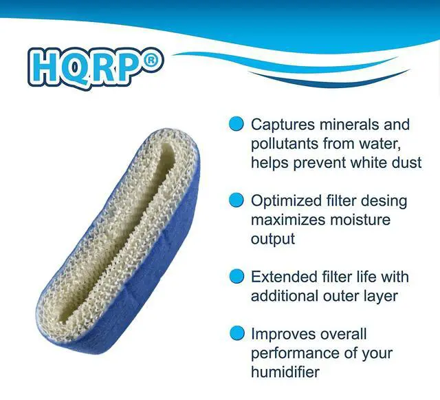 Alt view image 3 of 7 - 2-Pack Wick Filter Compatible with Walgreens 890-WGN 890WGN LEV320 HF212-UL Cool Mist Humidifiers, W889-WGN Replacement, with Blue Layer