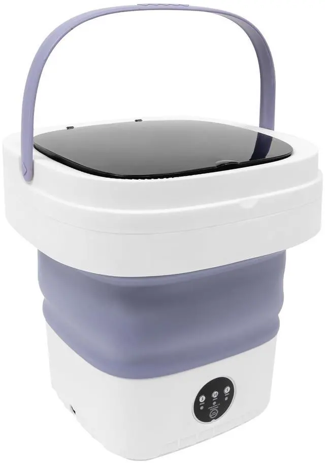Main image of Portable Washing Machine, 12L Mini Foldable Mini Washing Machine w/2 Washing Time & 1 Drainage Time, Suitable for Underwear,Socks,Baby Clothes,Pet Clothes (Purple)