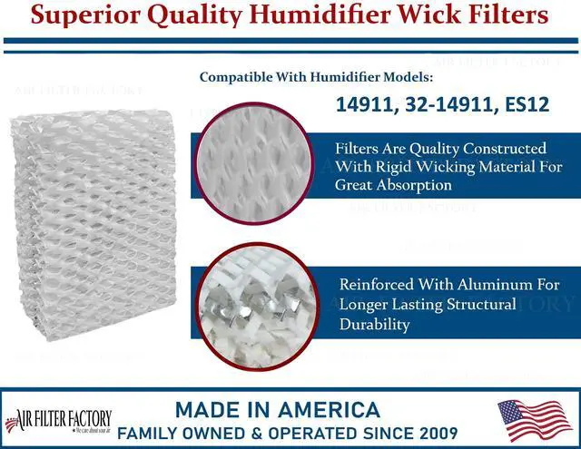 Alt view image 2 of 6 - Replacement For 14911, 32-14911, ES12 Sears Kenmore Humidifier Wick Filter 4-Pack