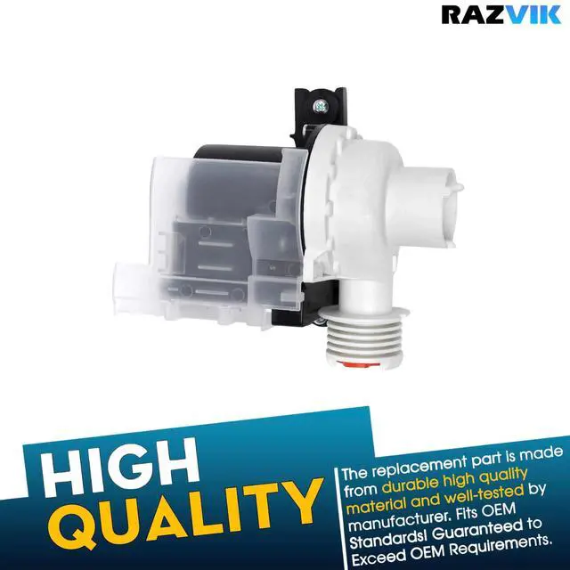 Alt view image 3 of 5 - Drain Pump Replacement For Frigidaire Affinity Parts 137221600 2754548 137108100 134051200 M65 M89 M222-5 Washer, Frigidaire FEX831FS2 ATF7000FS1 FTF530FS, 41798802891 41744052400 417.98802891 Washer
