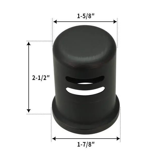 Alt view image 4 of 4 - Kitchen Dishwasher Air Gap Cap, Brass Air Gap Cover for Replacement - Match with Faucet (Oil Rubbed Bronze)